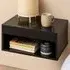 Florence Cholet Square Bedside Table with Drawer - Black