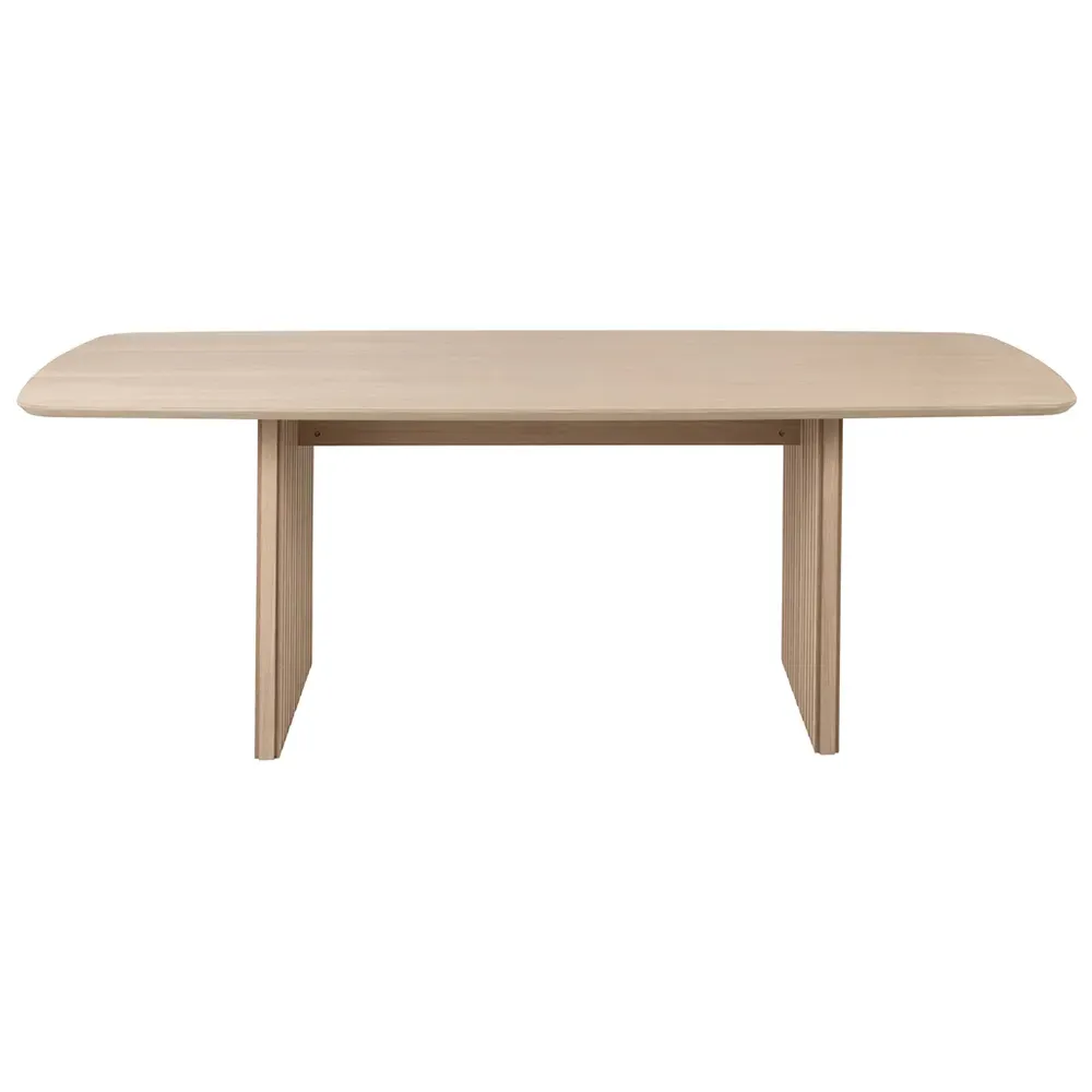 Florence Christo Rectangular 6 Seater Dining Table - White, Oak