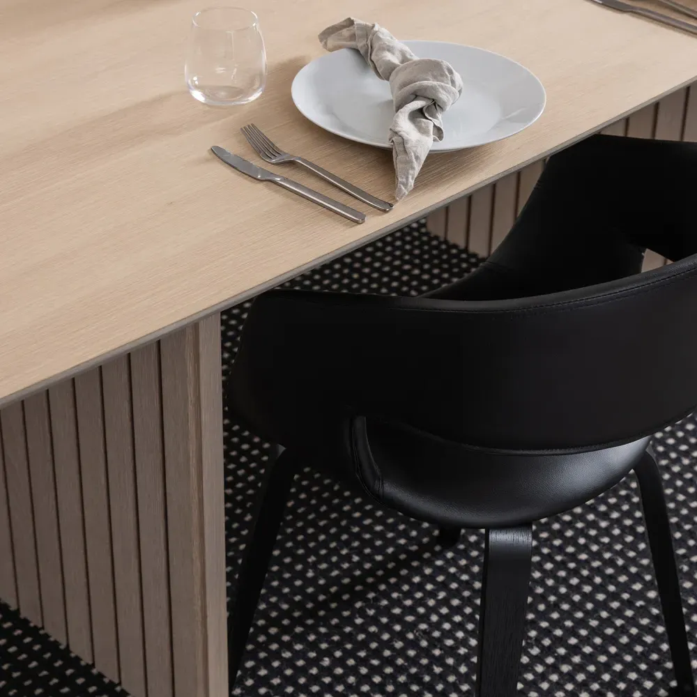 Florence Christo Rectangular 6 Seater Dining Table - White, Oak