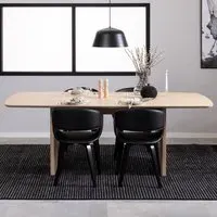 Florence Christo Rectangular 6 Seater Dining Table - White, Oak