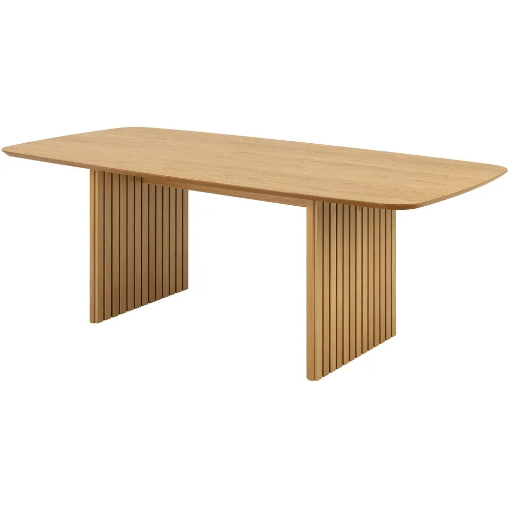 Florence Christo Rectangular 8 Seater Dining Table - Brown, Oak