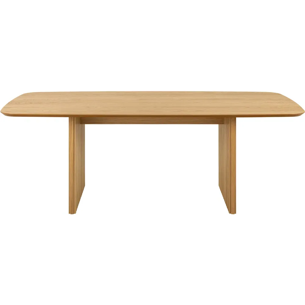 Florence Christo Rectangular 8 Seater Dining Table - Brown, Oak