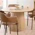 Florence Christo Round 4 Seater Dining Table - Brown, Oak