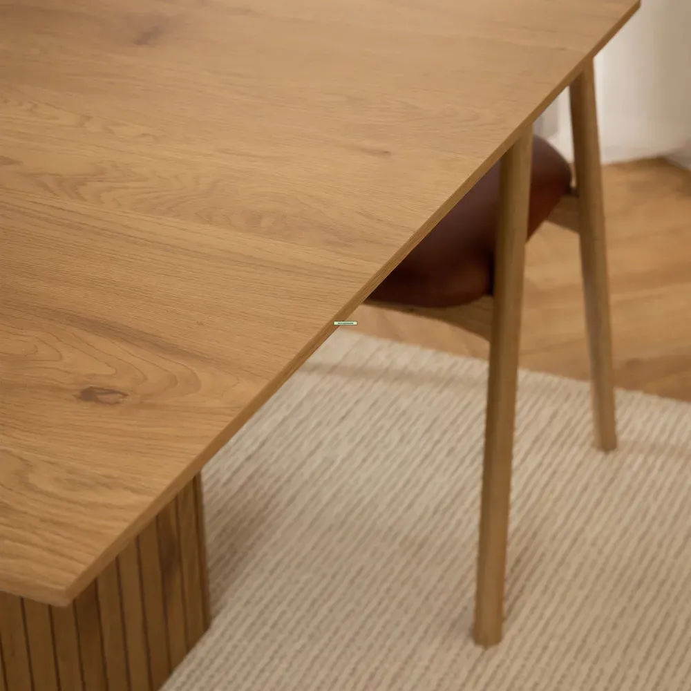 Florence Colima Rectangular 8-Seater Dining Table - Brown, Oak