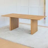 Florence Colima Rectangular 8-Seater Dining Table - Brown, Oak