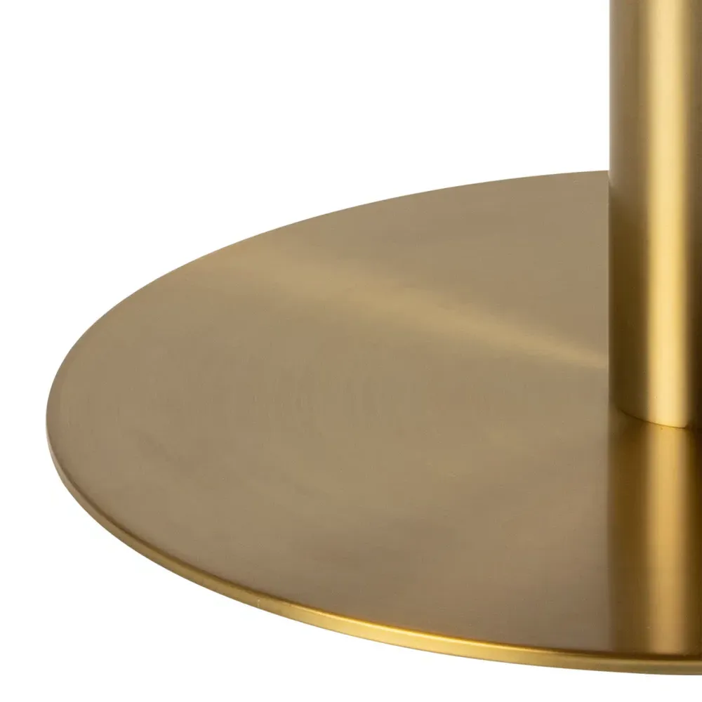 Florence Corby Round Coffee Table - White, Marble