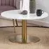 Florence Corby Round Coffee Table - White, Marble