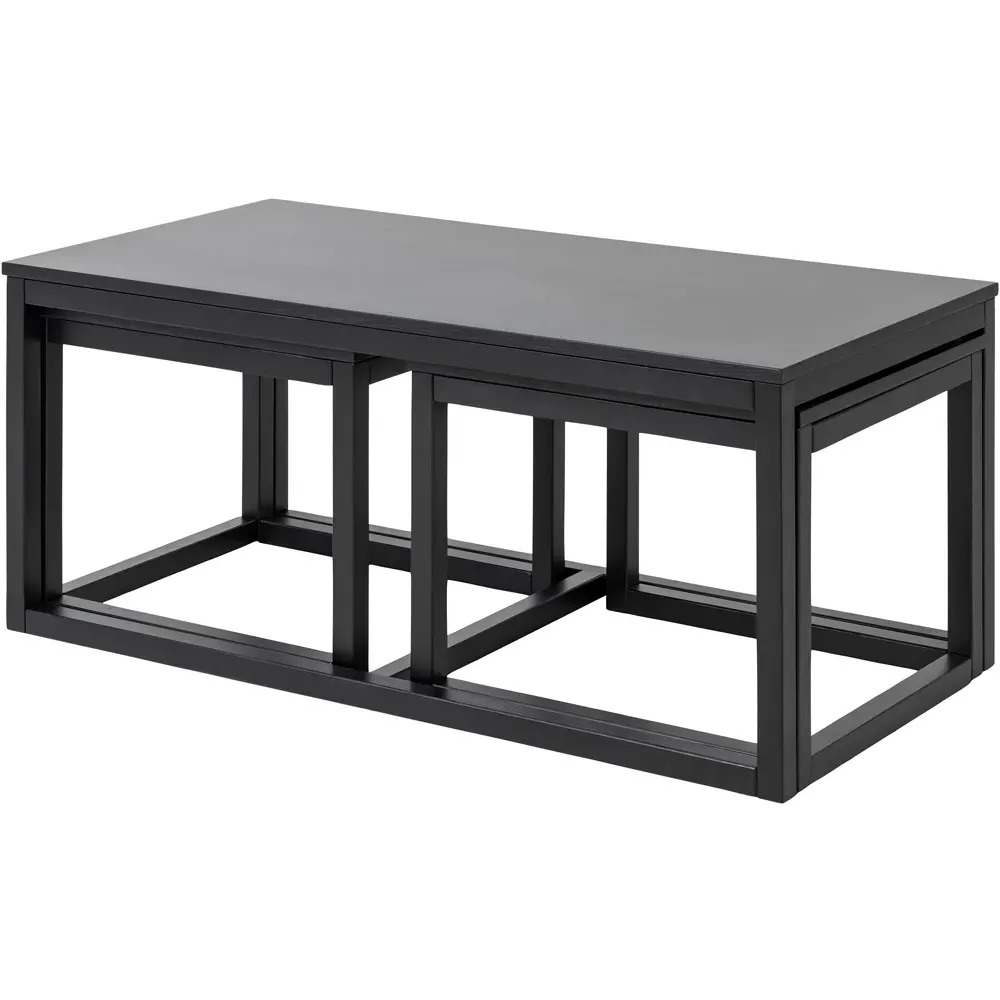 Florence Cornus Nest of Tables Set of 3 - Black