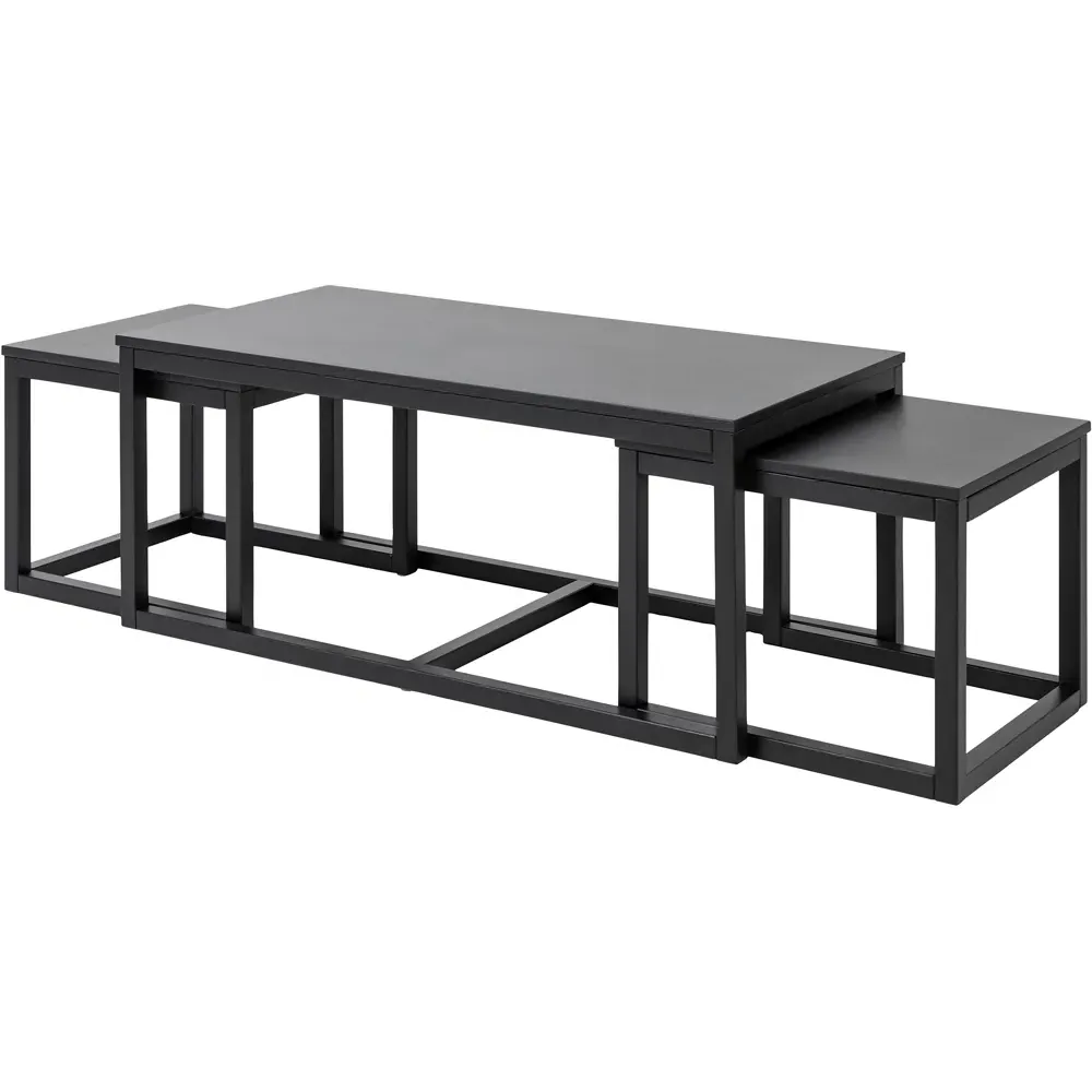 Florence Cornus Nest of Tables Set of 3 - Black