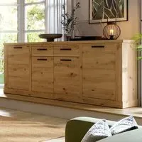 Florence Corona 4 Door 2 Drawer Sideboard - Brown, Oak