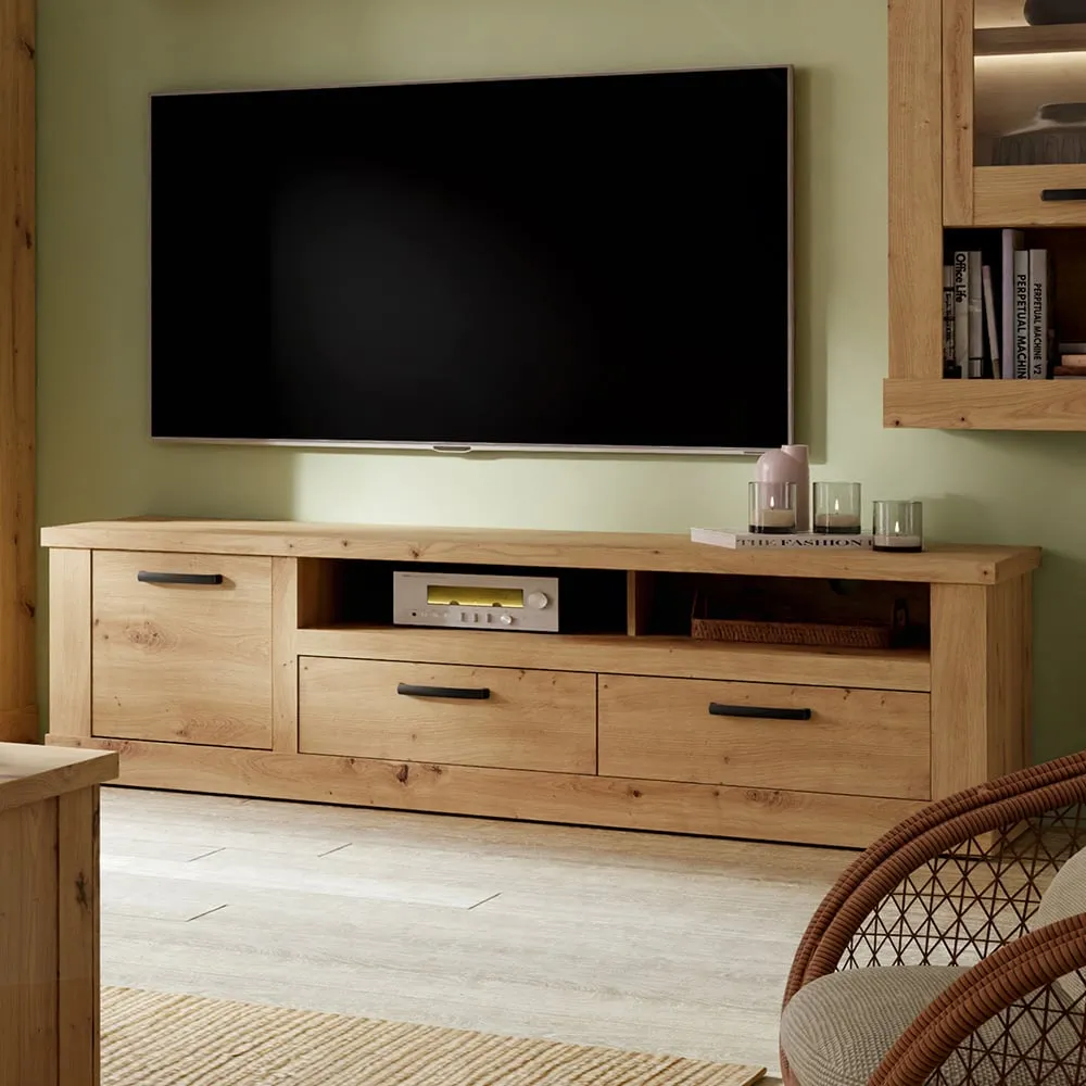 Florence Corona Single Door TV Unit - Brown