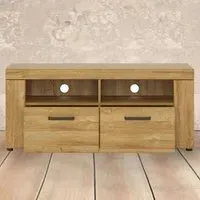 Florence Cortina 2 Drawer TV Unit - Brown, Oak