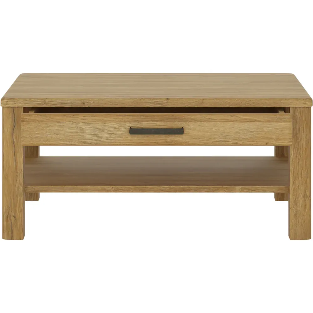 Florence Cortina Single Drawer Coffee Table - Brown