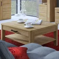 Florence Cortina Single Drawer Coffee Table - Brown