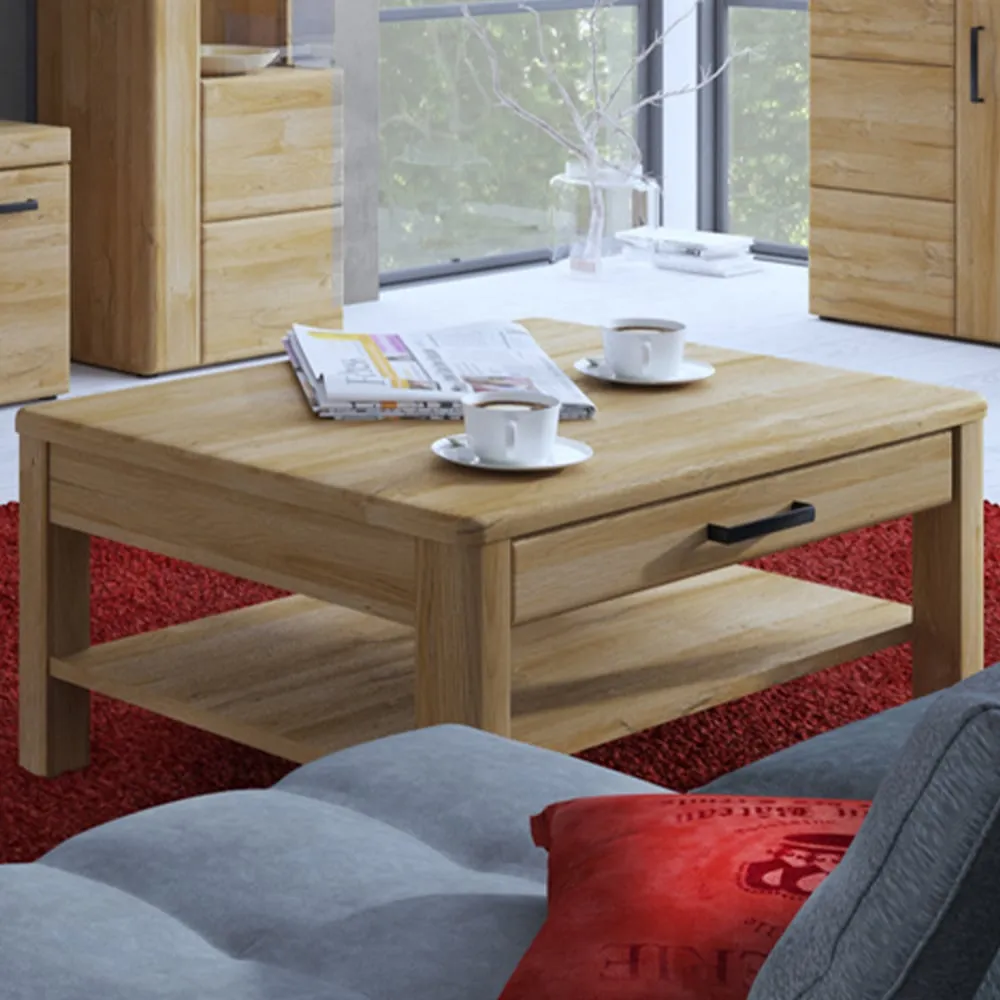 Florence Cortina Single Drawer Coffee Table - Brown