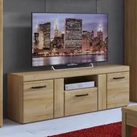 Florence Cortina Tall TV Unit with Drawer - Brown, MDF