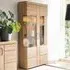 Florence Cortina Tall Wide Display Cabinet - Brown, MDF