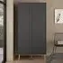 Florence Cumbria 2 Door 2 Drawer Wardrobe - Grey
