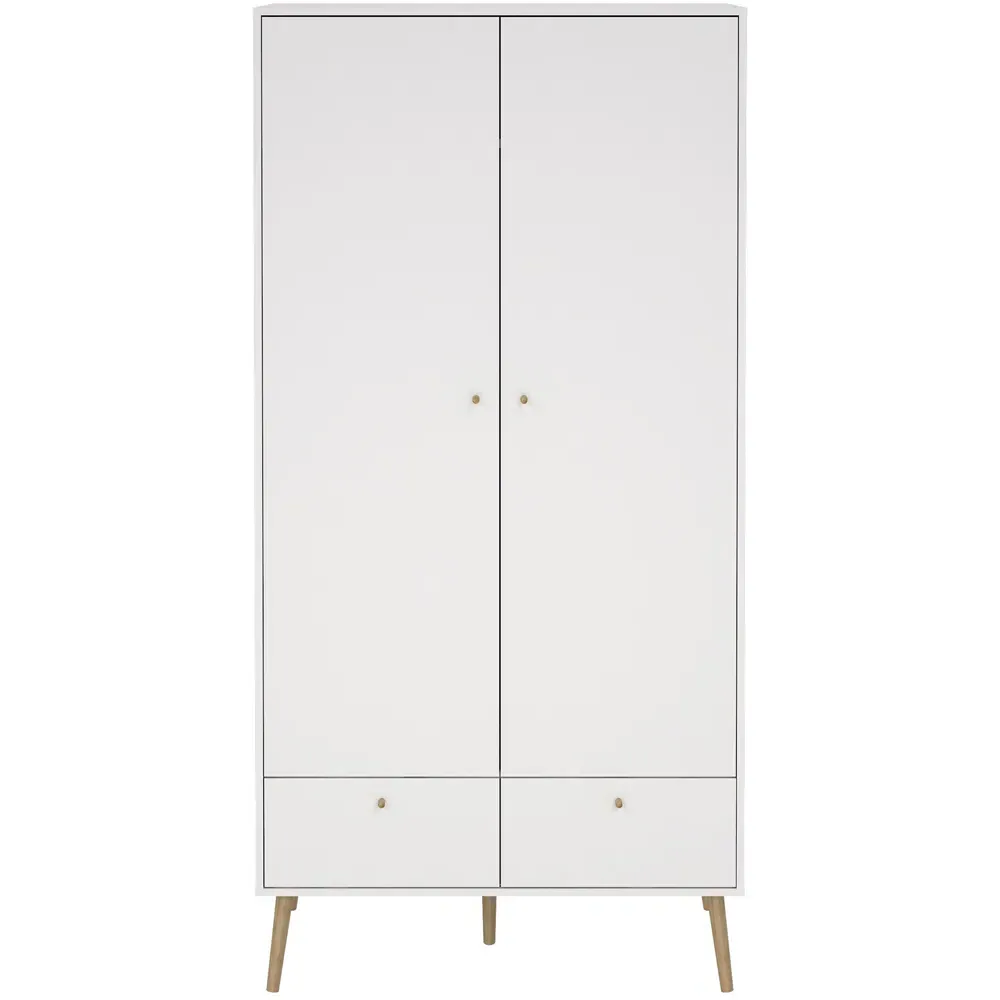 Florence Cumbria 2 Door 2 Drawer Wardrobe - White