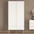 Florence Cumbria 2 Door 2 Drawer Wardrobe - White