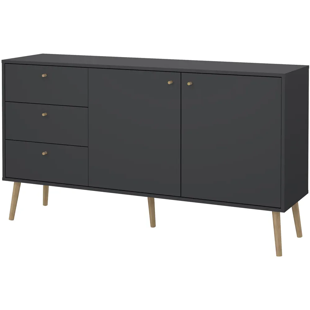 Florence Cumbria 2 Door 3 Drawer Sideboard - Dark Grey