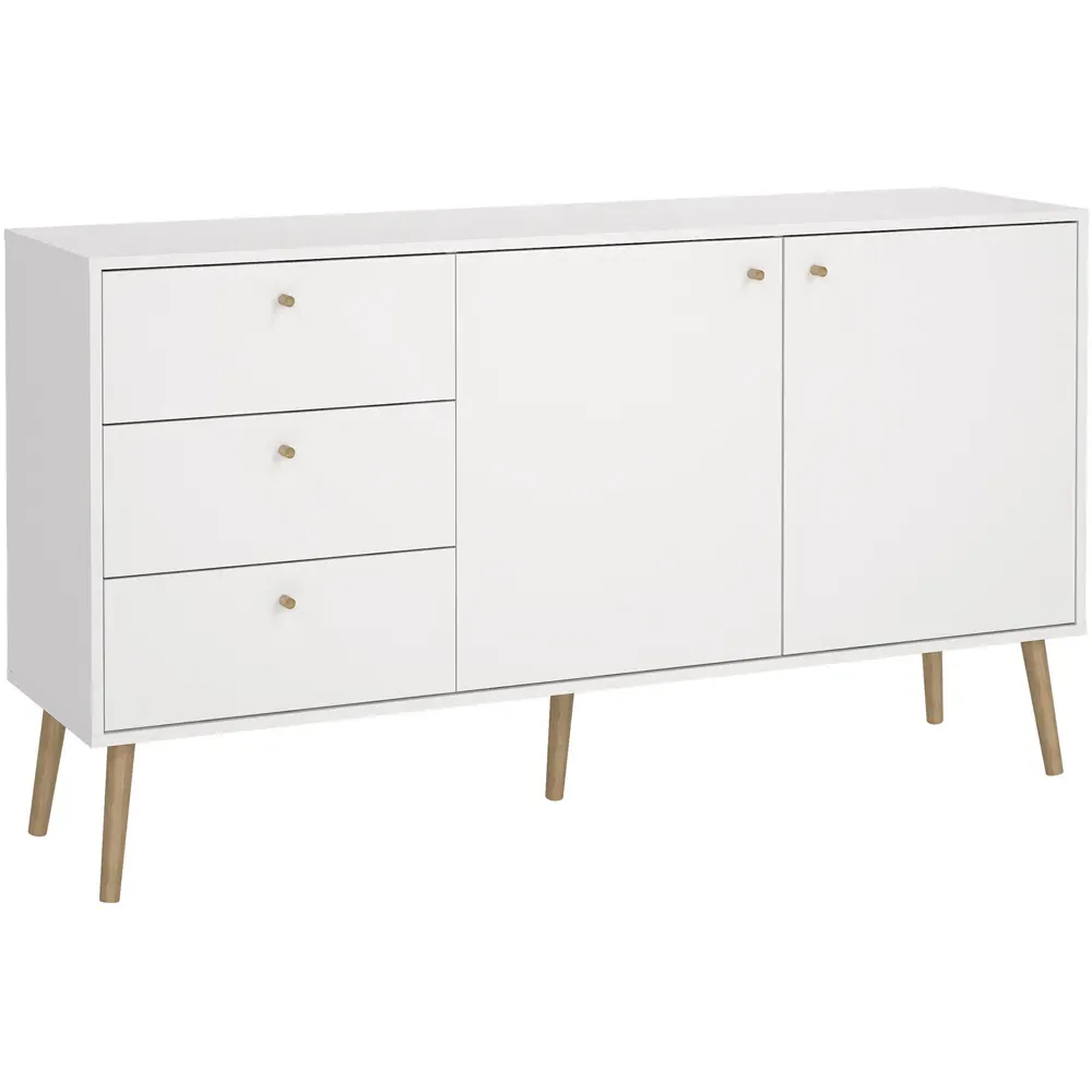 Florence Cumbria 2 Door 3 Drawer Sideboard - White