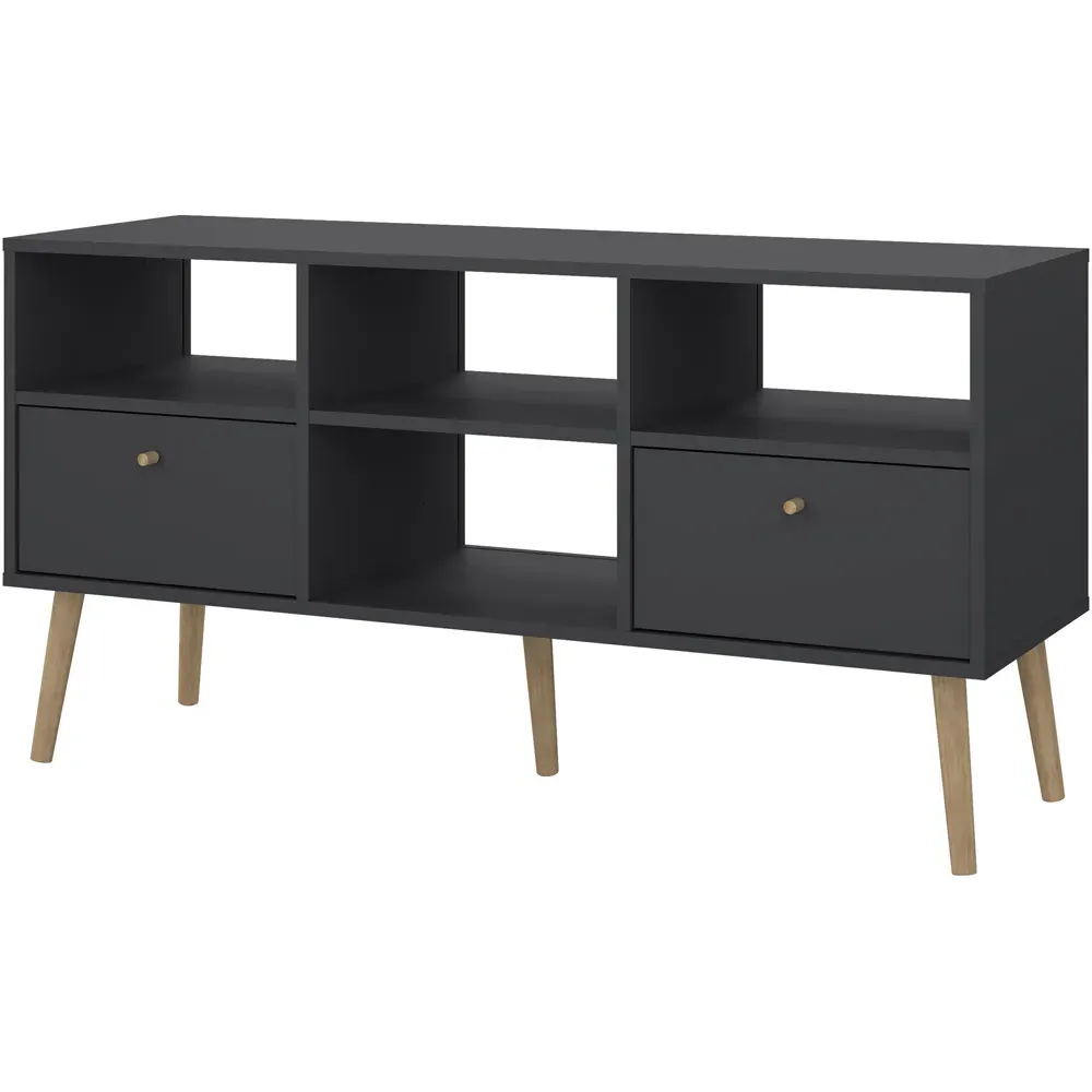 Florence Cumbria 2 Drawer TV Unit - Dark Grey
