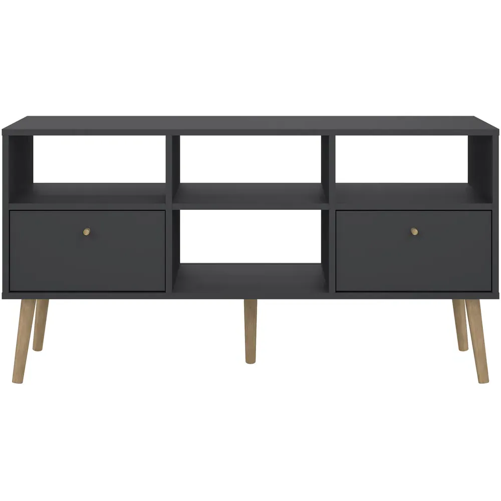 Florence Cumbria 2 Drawer TV Unit - Dark Grey