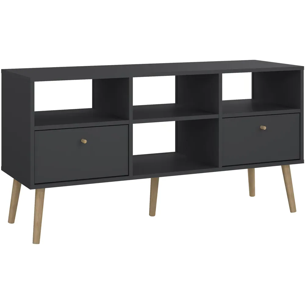 Florence Cumbria 2 Drawer TV Unit - Dark Grey
