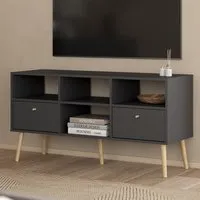 Florence Cumbria 2 Drawer TV Unit - Dark Grey