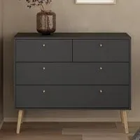 Florence Cumbria 4 Drawer Chest of Drawers - Grey