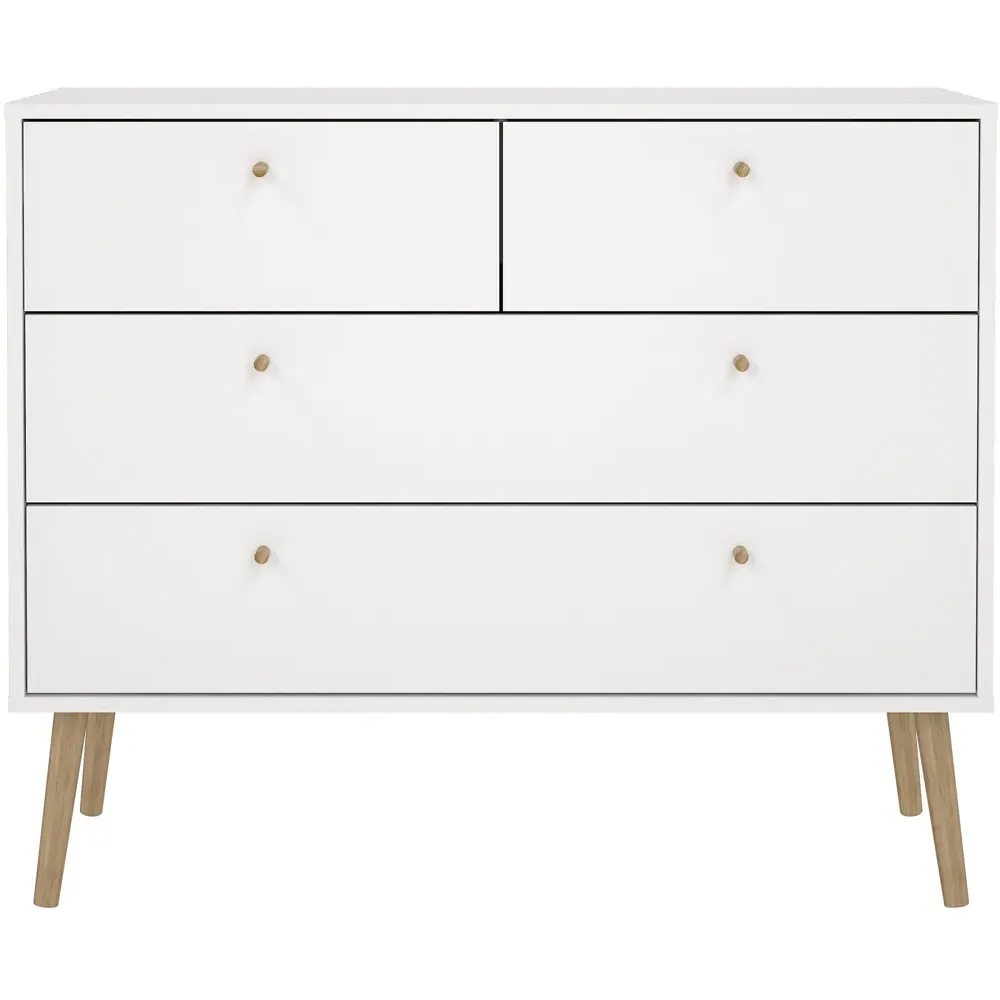 Florence Cumbria 4 Drawer Chest of Drawers - White