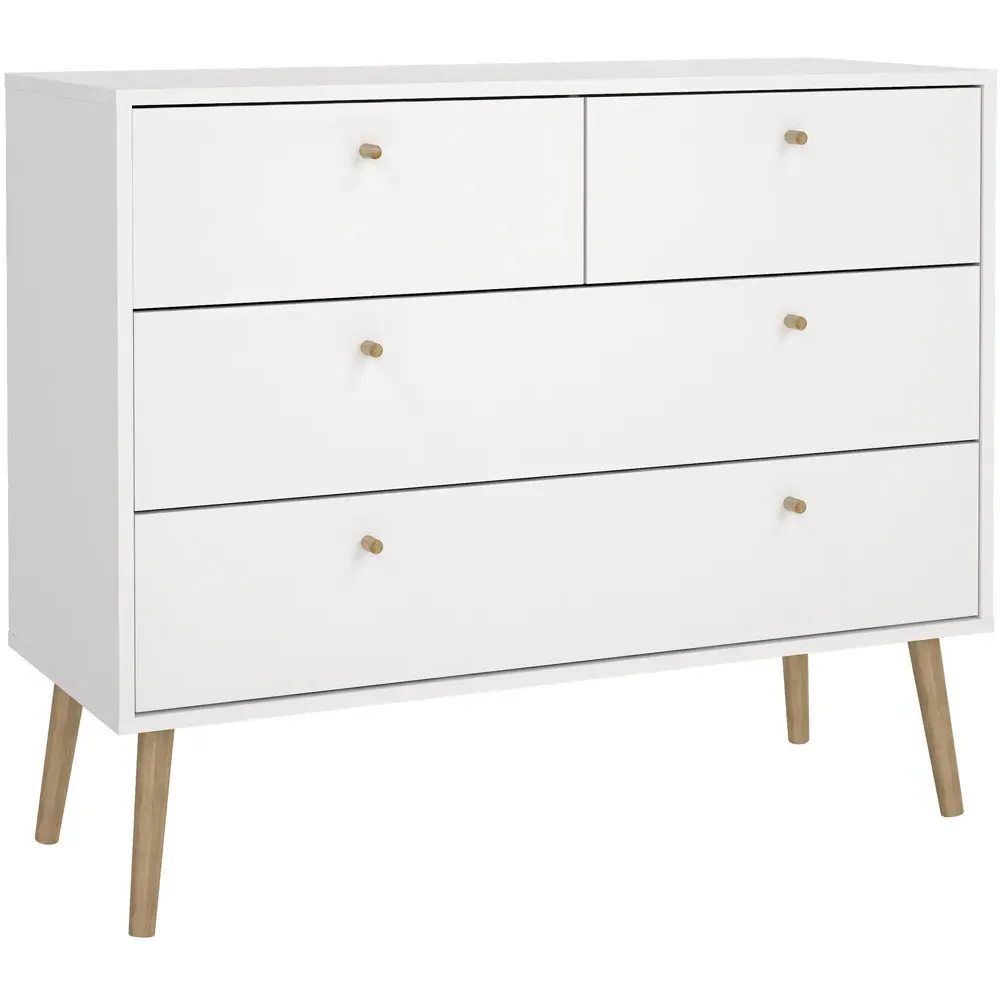 Florence Cumbria 4 Drawer Chest of Drawers - White