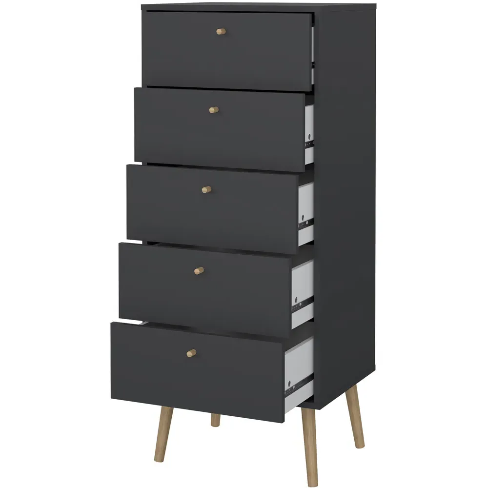 Florence Cumbria 5 Drawer Chest of Drawers - Grey
