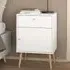 Florence Cumbria Single Door Single Drawer Nightstand - White