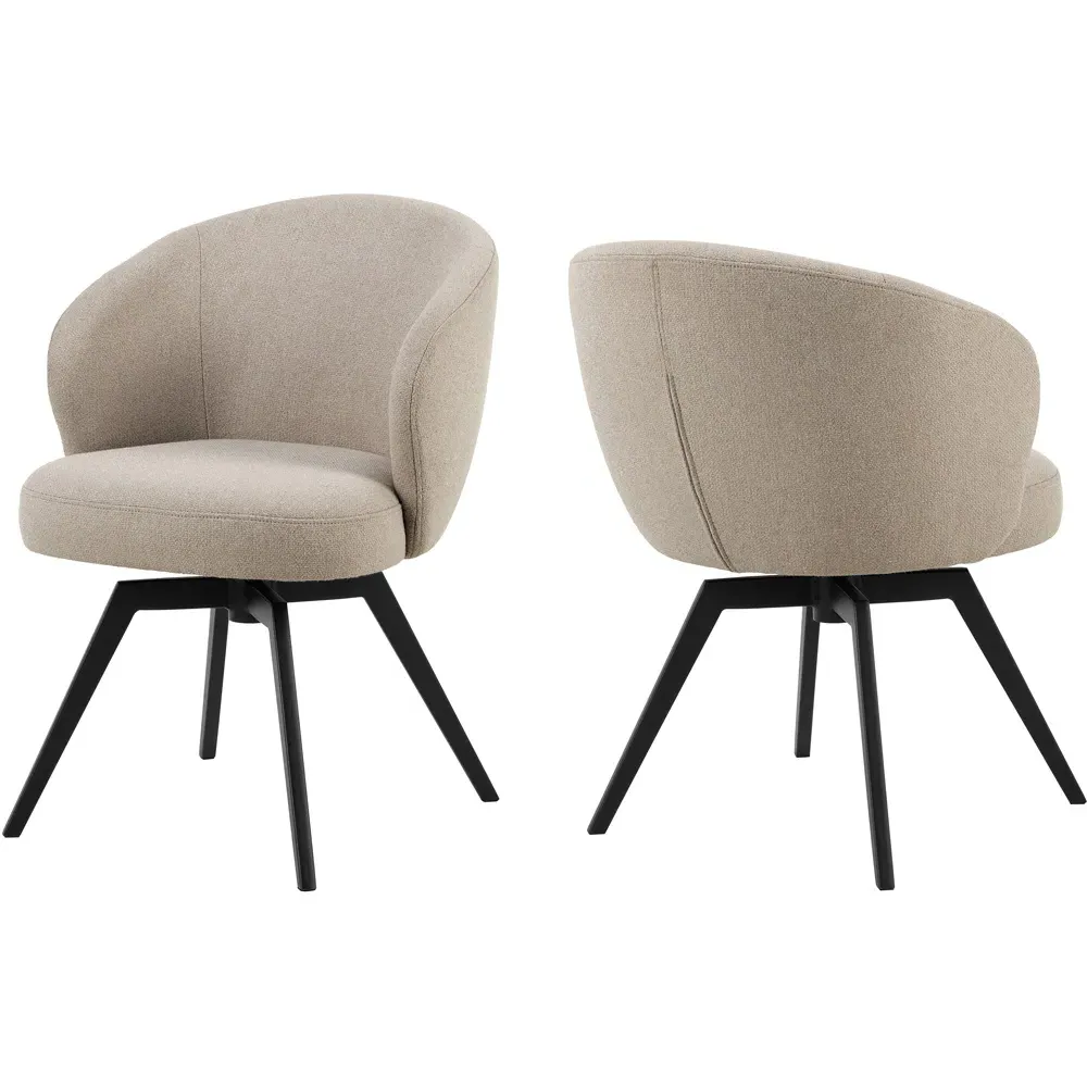 Florence Darlene Swivel Dining Chair - Beige
