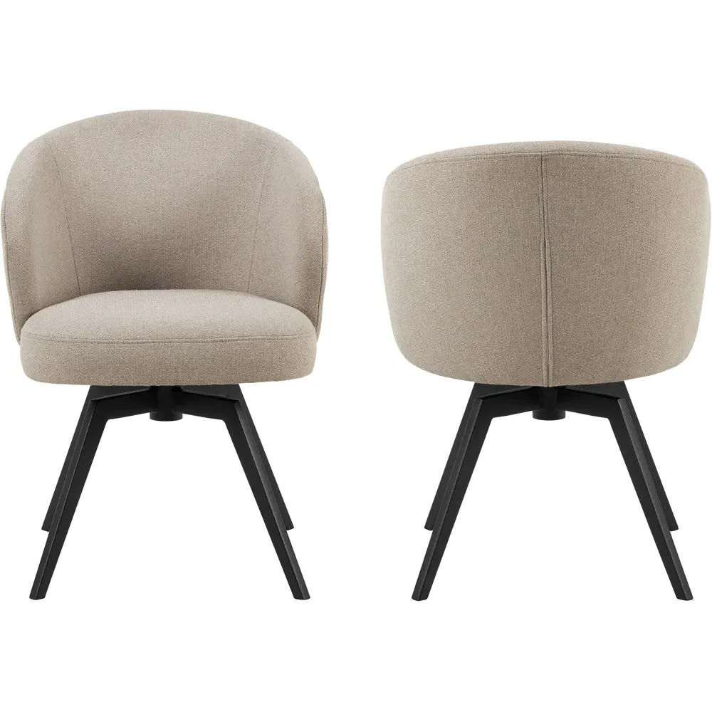 Florence Darlene Swivel Dining Chair - Beige
