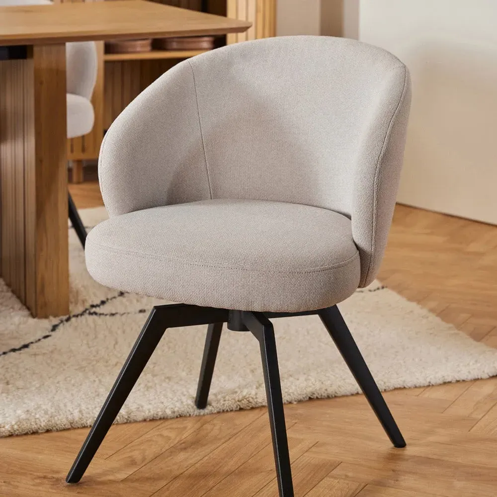 Florence Darlene Swivel Dining Chair - Beige image