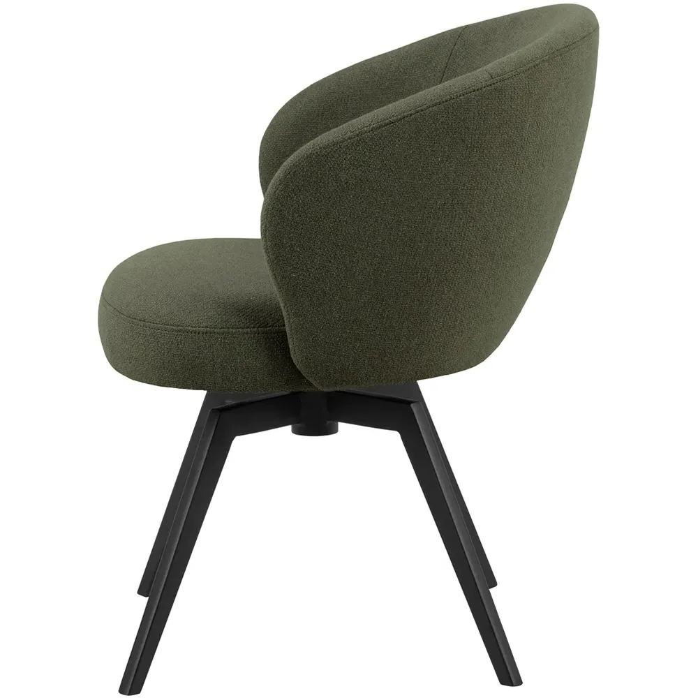 Florence Darlene Swivel Dining Chair with Armrest - Green