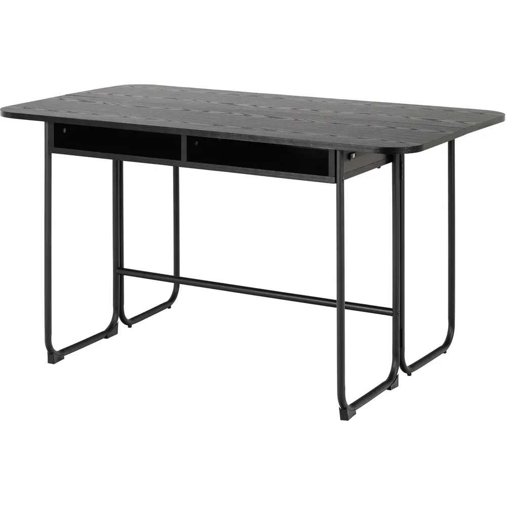 Florence Darlington 4 Seater Dining Table with Storage - Black