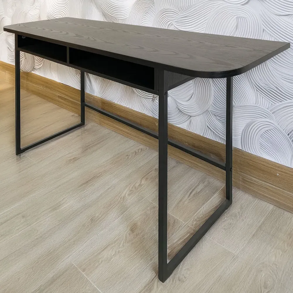 Florence Darlington Console Table - Black, Oak image