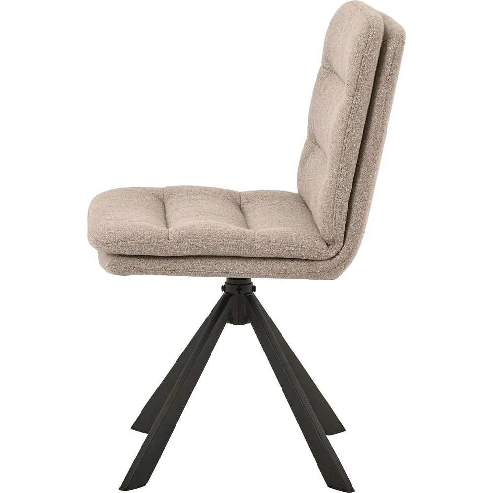 Florence Dean Set of 2 Swivel Dining Chair - Beige