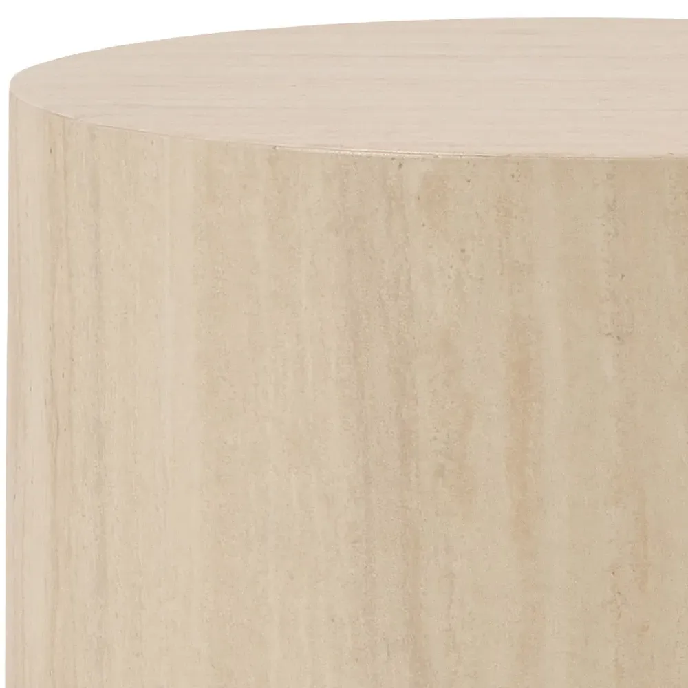 Florence Dice Round Pedestal Set of 2 - Cream, Travertine