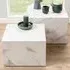 Florence Dice Square Coffee Table Set of 2 - White, Marble