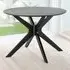 Florence Duncan 4-Seater Round Dining Table - Black, Oak