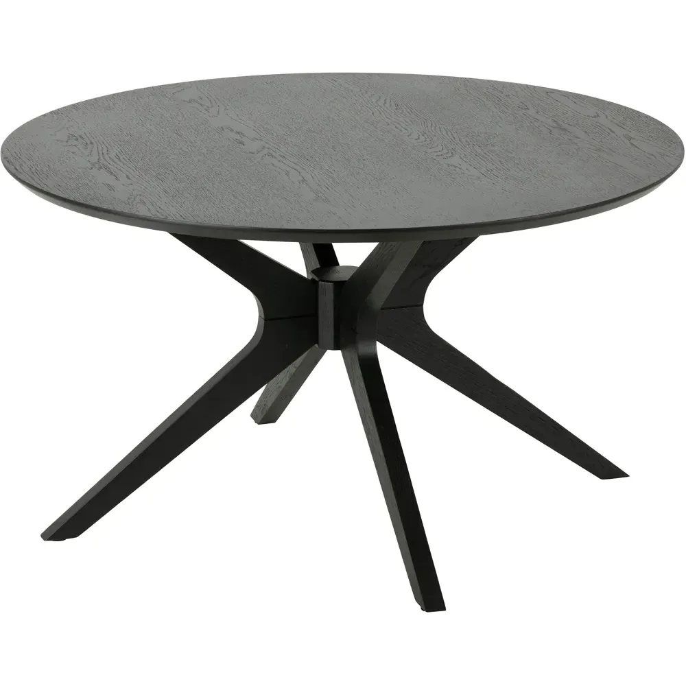 Florence Duncan Round Coffee Table - Black, Oak