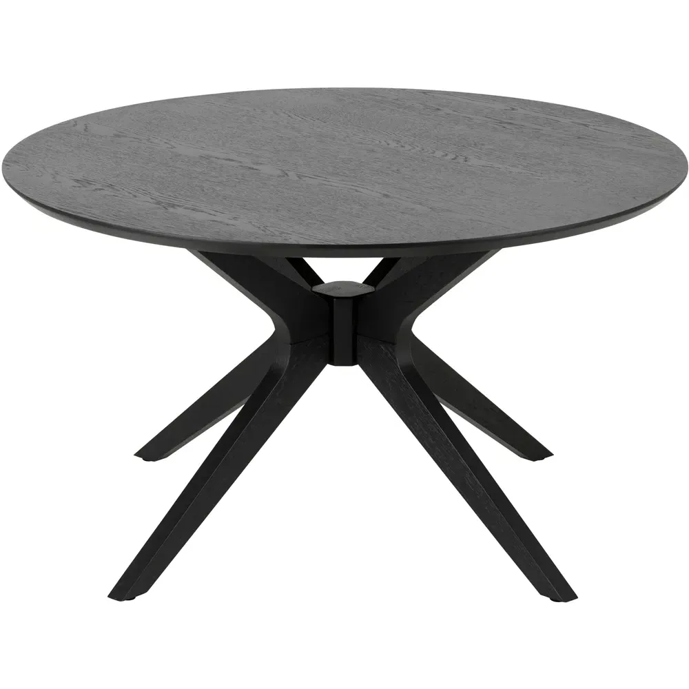 Florence Duncan Round Coffee Table - Black, Oak