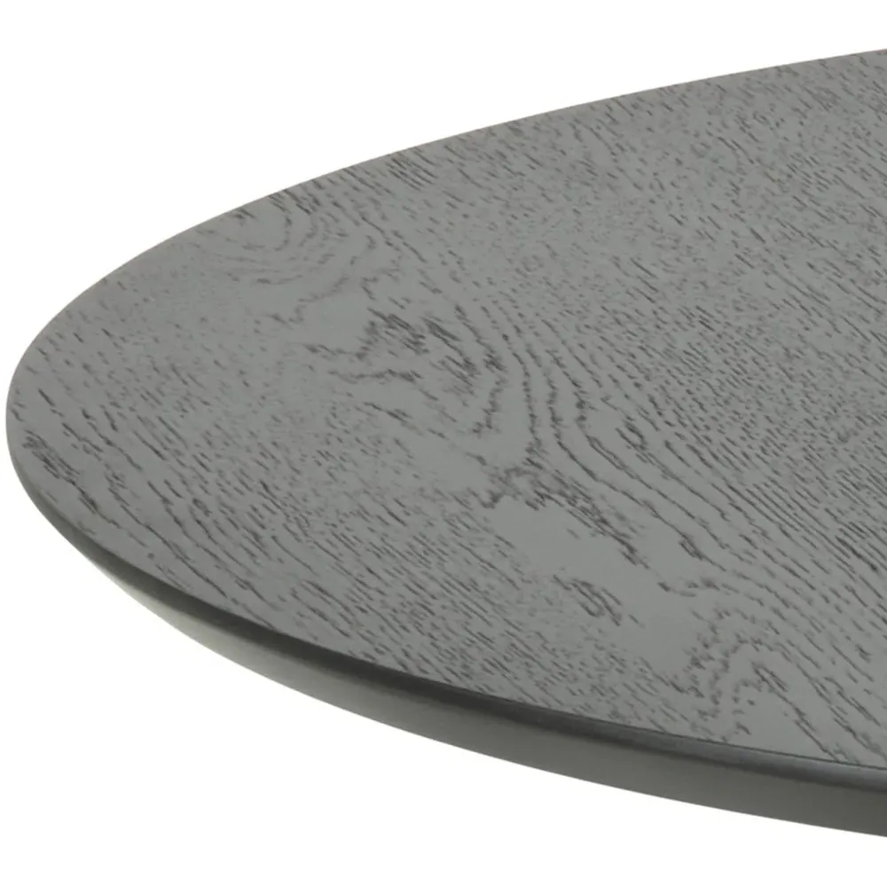 Florence Duncan Round Coffee Table - Black, Oak