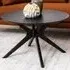 Florence Duncan Round Coffee Table - Black, Oak