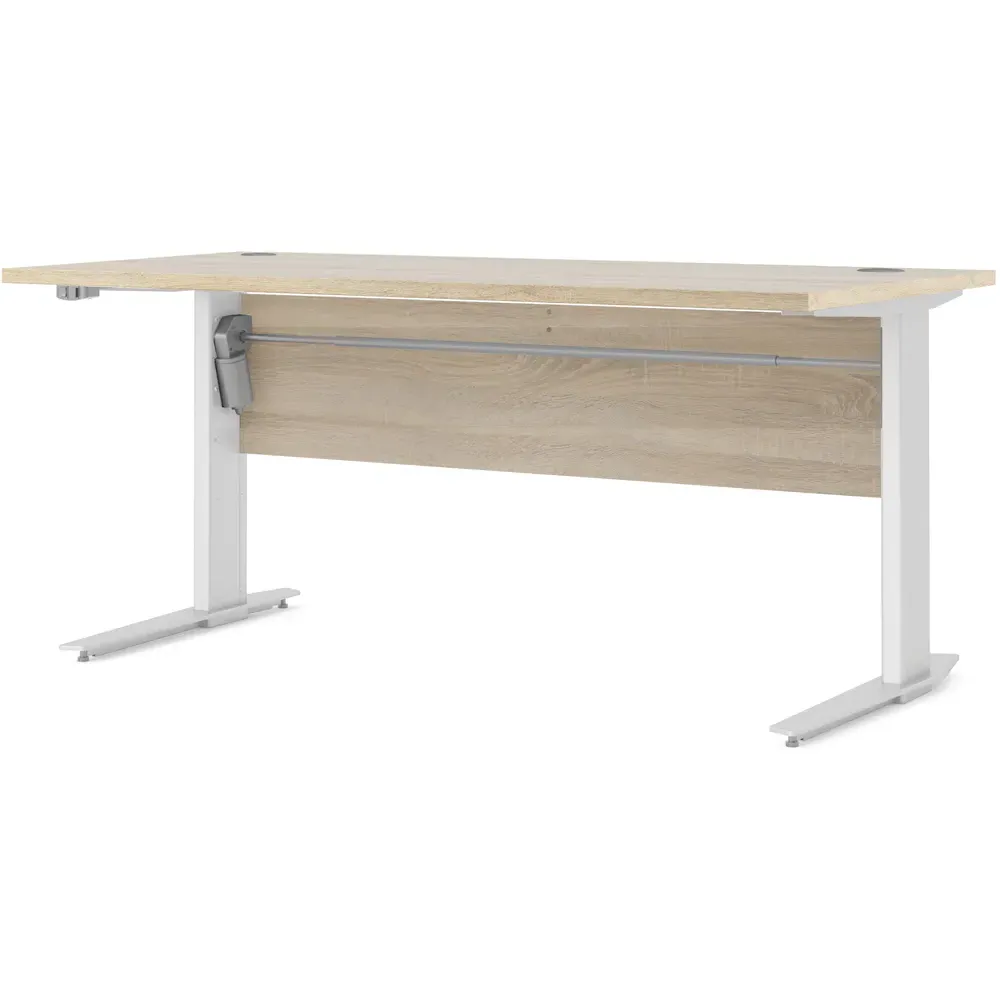 Florence Electric Height Adjustable Desk - Oak, White